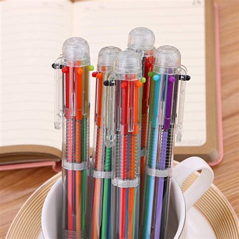 Buy Academyus Ballpoint Pens 6-Color Ballpoint Gel Pen Writing Marker ...