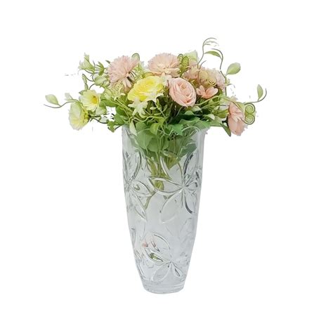 Buy 7.5 Inch Unbreakable Clear Glass Flower Vase | Crystal Tall Design ...