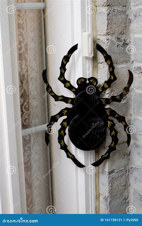 Halloween Giant Spider Decoration Stock Image - Image of fall, scary ...