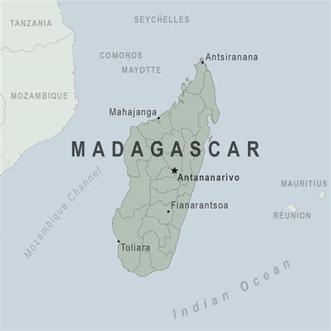 Madagaskar Kartenrand