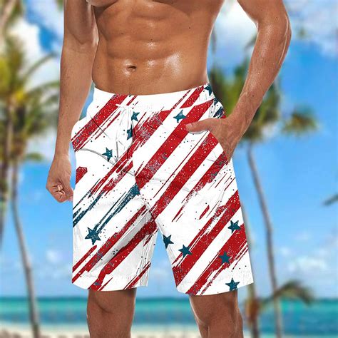 American Flag Shorts 4th of July Shorts Men Mens Independence Day Beach ...
