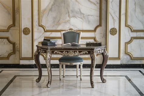 Antique-Style Study Table and Chair - A Natural, Hand Carved & High Qu ...