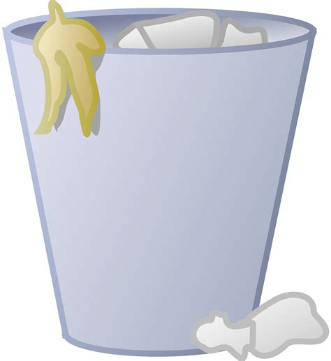 Trash Can Clip Art A Garbage Can Full Of Trash High Res Vector Graphic