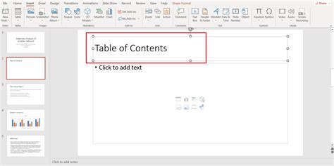 How to Create Table of Contents in PowerPoint 的图像结果