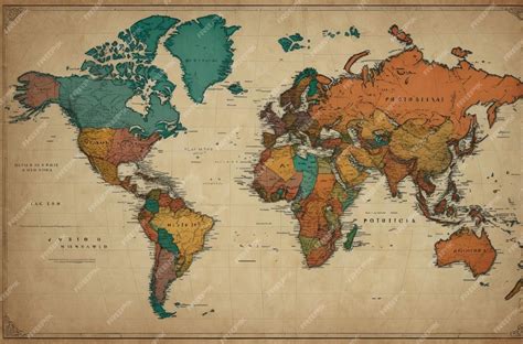 Premium Photo | Vintage World Map