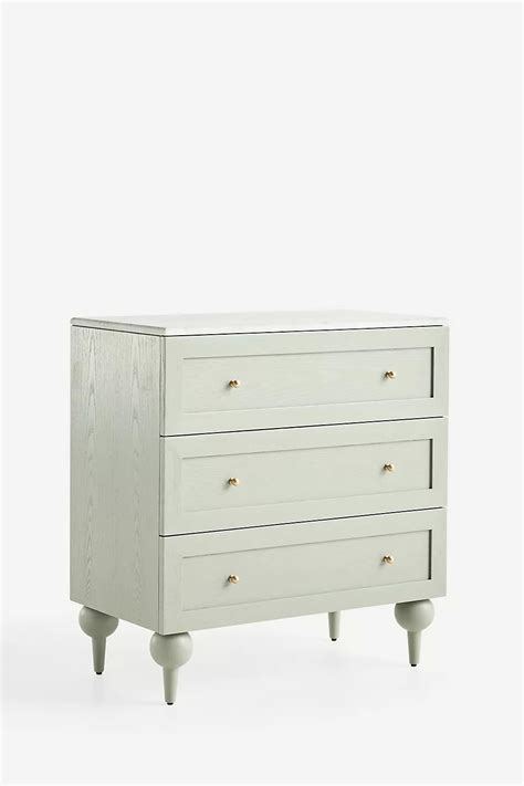 Fern Marble-Top Three-Drawer Dresser Sage – Nestroots