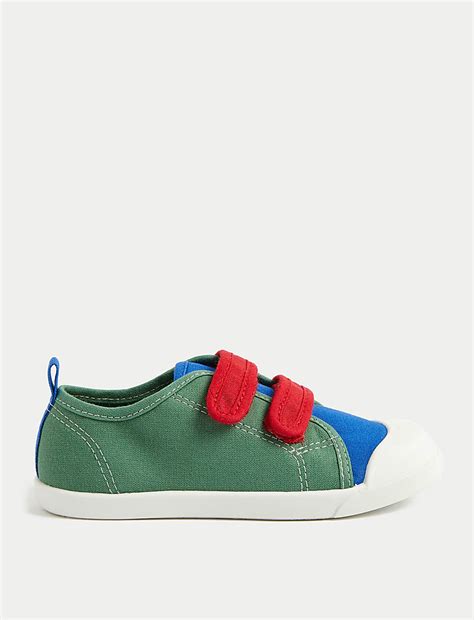 Buy Kids' Colour Block Riptape Pumps at Marks & Spencer