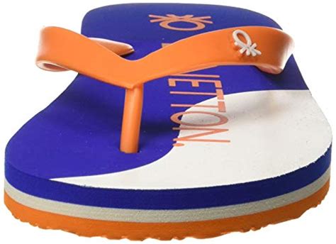 Buy United Colors of Benetton Men Navy/Orange Flip-Flops-UK ...