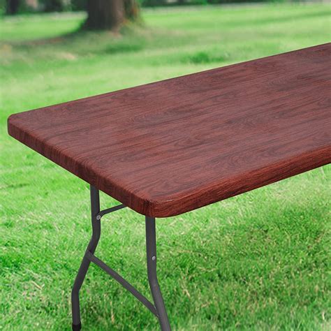 Amazon.com: smiry Rectangle Tablecloth, Elastic Fitted Flannel Backed ...