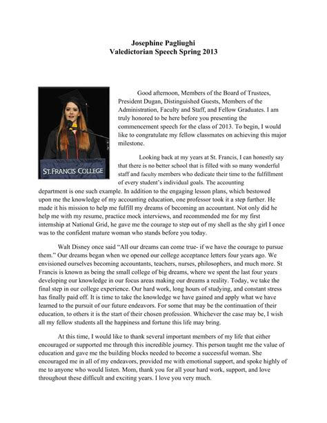 Free Printable Graduation Speech Templates [PDF] For Students