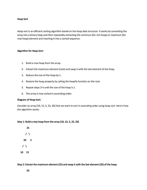 Heap Sort Algorithm in C 的图像结果