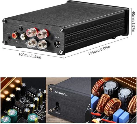 Buy AIYIMA A07 TPA3255 Power Amplifier 300Wx2 HiFi Class D Stereo ...