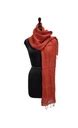 PLAIN SCARF, RED 191, COTTON-LINEN BLEND | The Colours of Nature