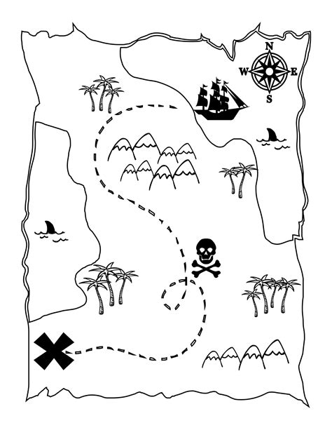 Printable Pirate Map for Kids