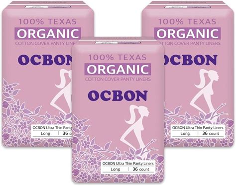 Amazon.com: OCBON Ultra Thin Sanitary Pantyliners (Long, 18cm, 108 ...