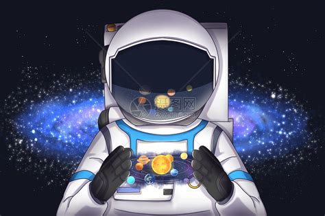 宇宙中的宇航员插画图片下载-正版图片401691170-摄图网