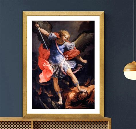 The Archangel Michael Defeating Satan by Guido Reni Fine Art Print ...