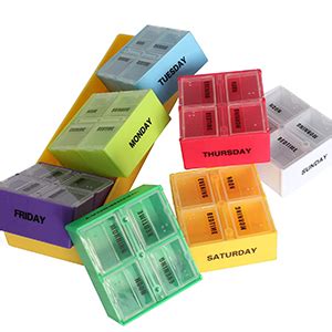 Zollyss 7 Day 28 Lattice Pill Box Morning Night Medicine Pill Organizer ...