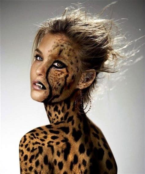 scary cheetah makeup