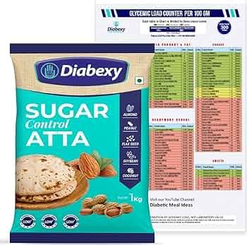 Diabexy Atta Sugar Control for Diabetes1kg with Glycemic Load Counter ...