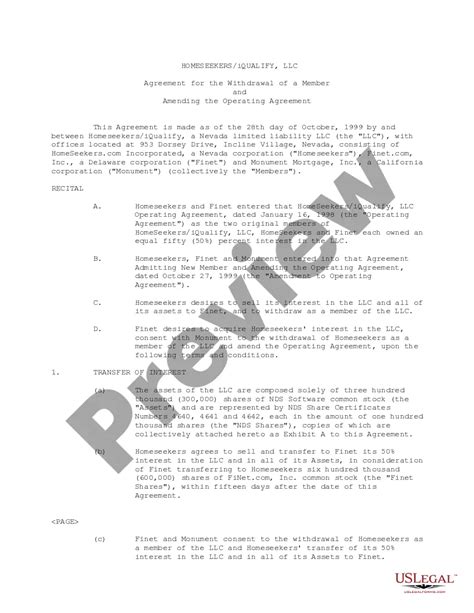 Sample Operating Agreement For Non-profit | US Legal Forms