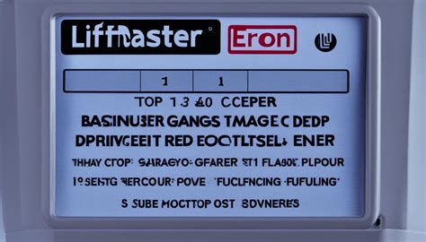 Rezultat imagine pentru Liftmaster 8550 Error Code 15