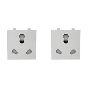 Anchor Roma Twin Socket Heavy Duty 30828, White, 10/20 amp 240V (Pack ...
