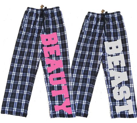 Personalized Couples Fun Pajama Pants Custom Text to