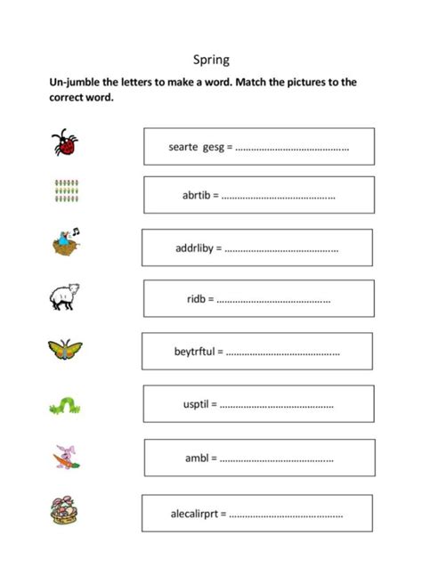 Image result for Sorting through Spring Worksheet for Kindergarten