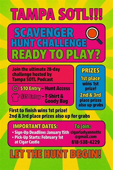 Tampa SOTL Scavenger Hunt, Tampa Florida, 1 February 2026 | AllEvents