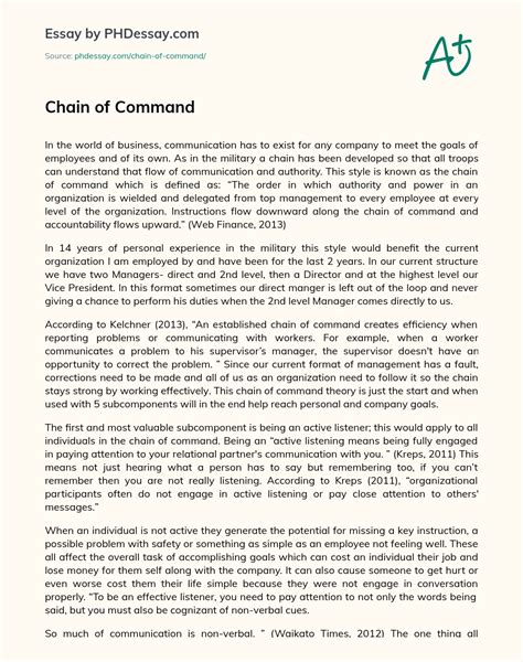 Chain Command Definition