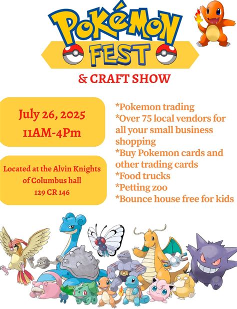 Pokémon Fest & Craft Show, Knights of Columbus, Alvin, 26 July 2025 ...