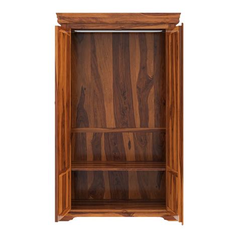 Nismaaya Addae Bedroom Transitional Solid Wood Large Armoire Cupboard ...