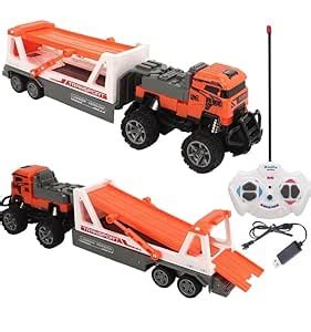 FunVilla Rc Remote Control Car Transport Truck Toy Truck Carrier Toy ...