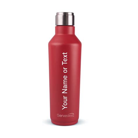 Servewell Alaska Stainless Steel Bottle 675ml-Red Designs and Templates