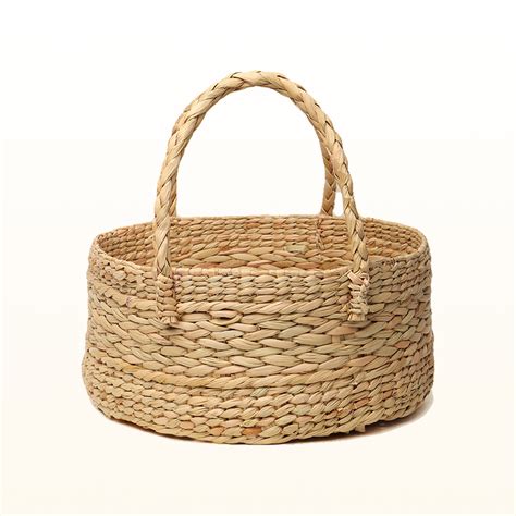 Seagrass Round Hamper Basket | Cane Basket Round | Empty Hamper Basket ...