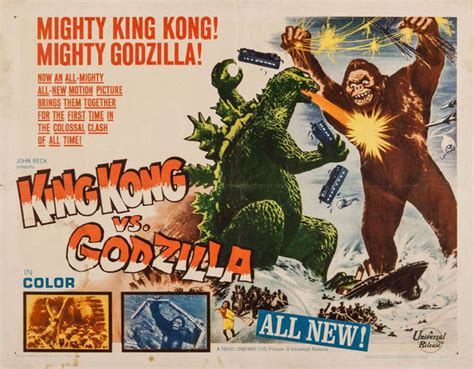 Vintage Movie Art Poster - King Kong Vs Godzilla - Tallenge Hollywood ...