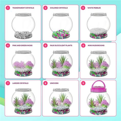 Dan&Darci Light-Up Unicorn Terrarium Kit for Kids - | Ubuy India