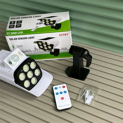 77 LED Solar Sensor Light | Motion Detection | Remote Control | Wall ...