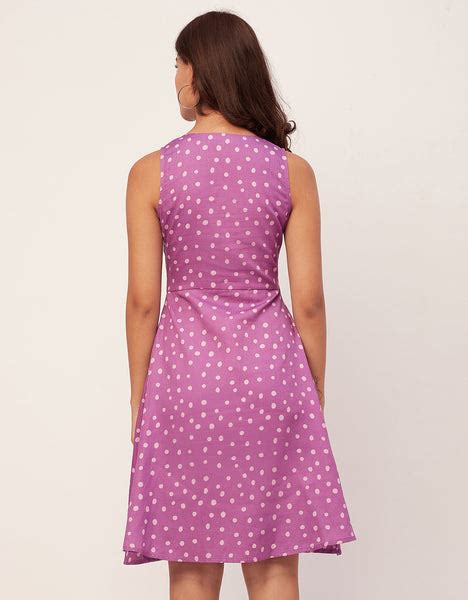 Printed Cotton Fit And Flare Dress - Summer Dress - Moomaya