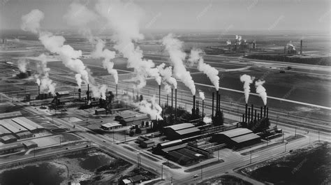 Premium Photo | The oil refinery in the early 1950s