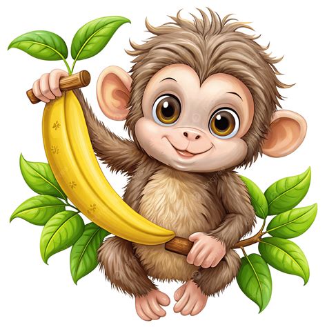 Banana Monkey Clip Art Cartoon Monkey Cartoon Monkey With Banana
