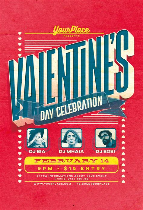 Valentine's Day Templates in 2024 | Valentine poster, Valentines day ...