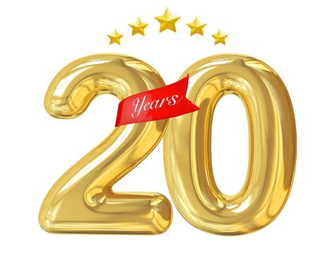 20 Years Anniversary Golden 11298030 PNG