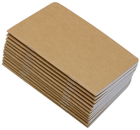 Yansanido Brown Pocket Notebook, 12 Pack 3.5'' X 5.5'' Small Pocket ...