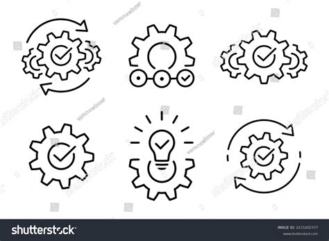 Effective Solution Icon Set Flat Successful Stock Vector (Royalty Free ...