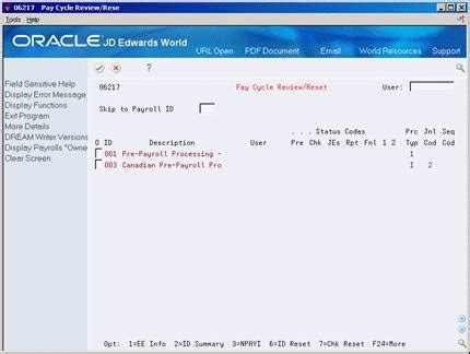 Review Payroll Cycle Information