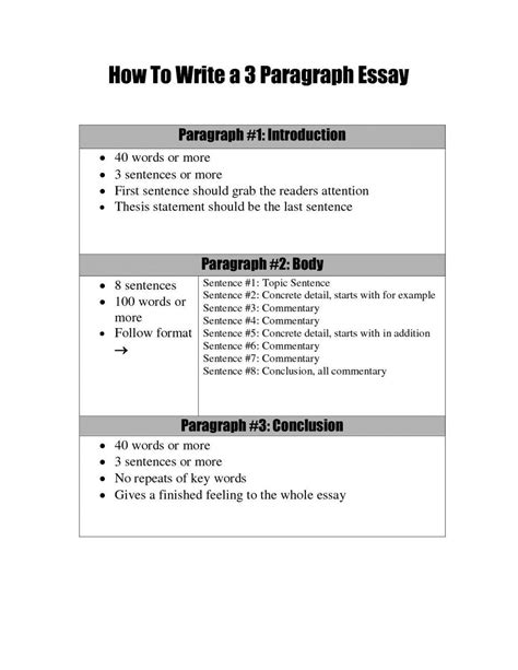 Image result for 3 Paragraph Essay Example