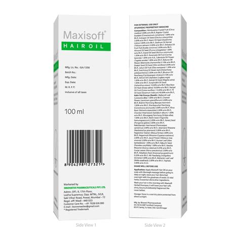 Buy MAXISOFT HAIR OIL 100 ML | COMPLETE HAIR SOLUTION | PROMOTES HAIR ...