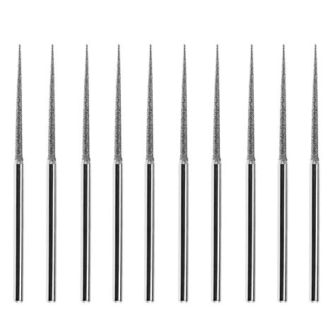 10pc 2" Diamond Bead Reamer Set 1/16" x 7/8" for Dremel Rotary Tool 1/8 ...